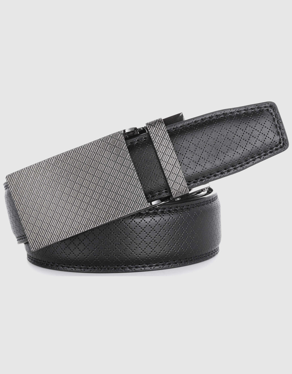 Men's Sateen Repeat Leather Ratchet Belt– Mio Marino