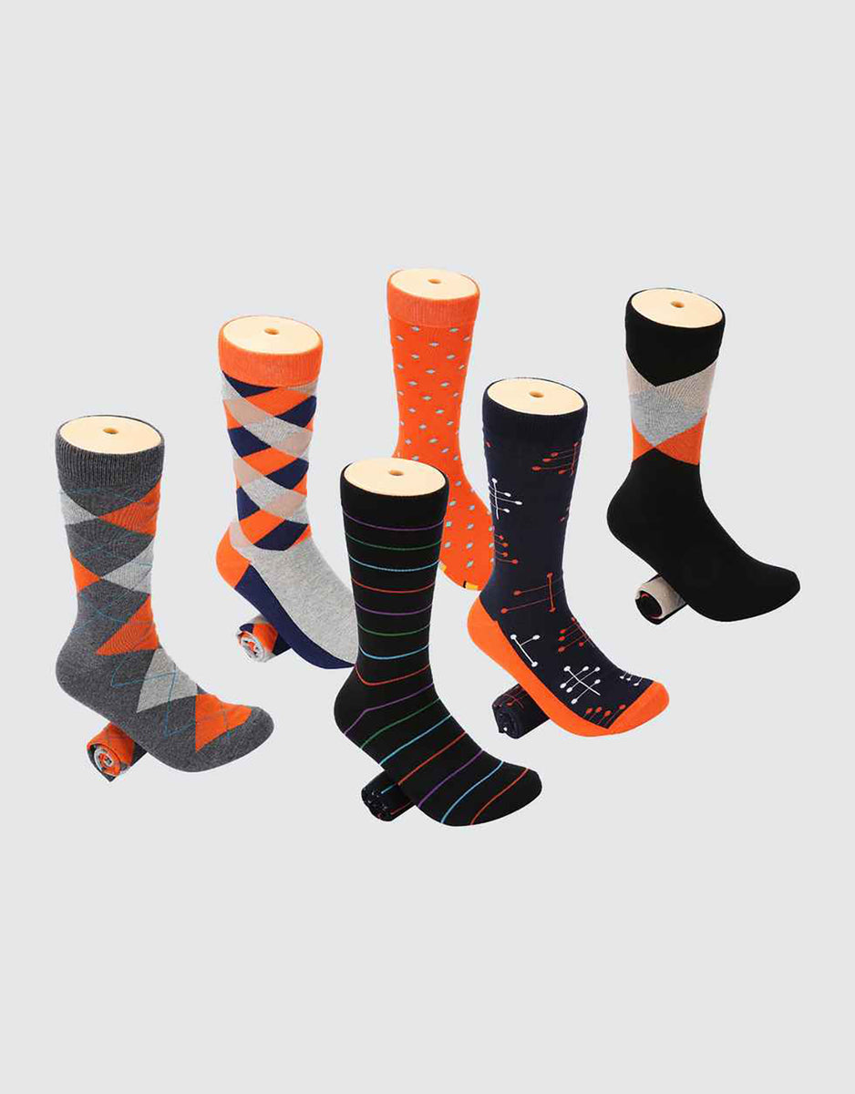 puff sleeve denim dress Men's Retro Collection Dress Socks 6 Pack– Mio Marino