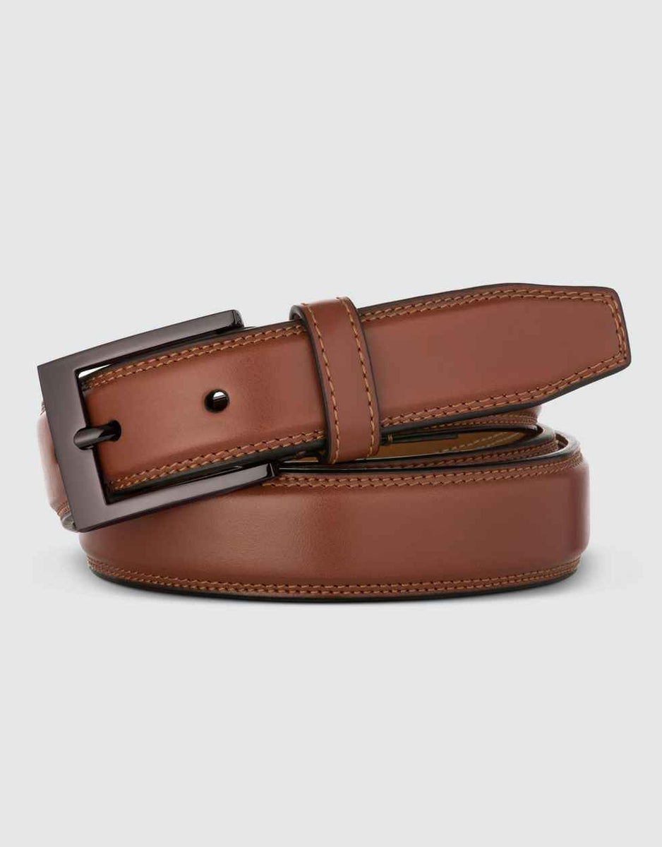 Mio Marino Men's Dual Hoop Leather Belt