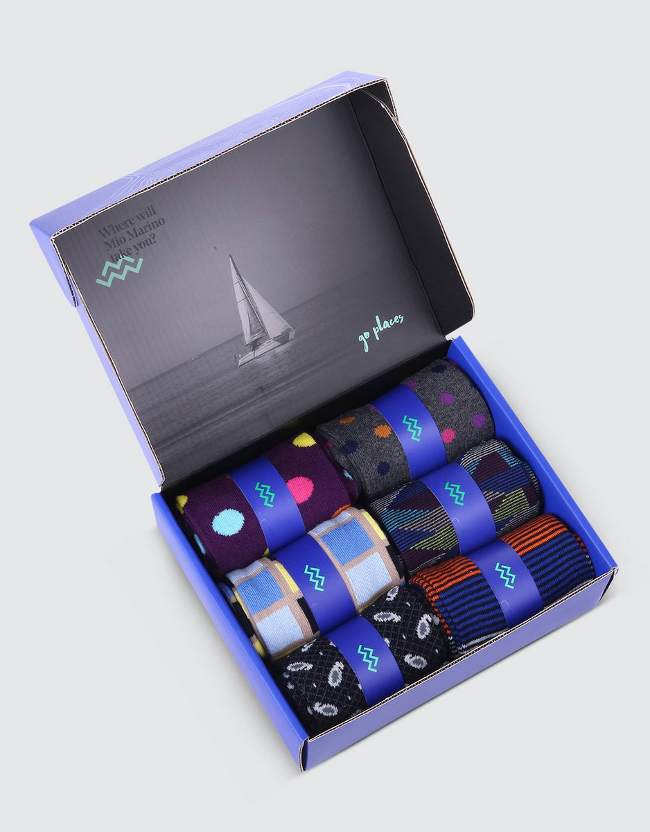 Men's Bold Designer Dress Socks 6 Pack– Mio Marino