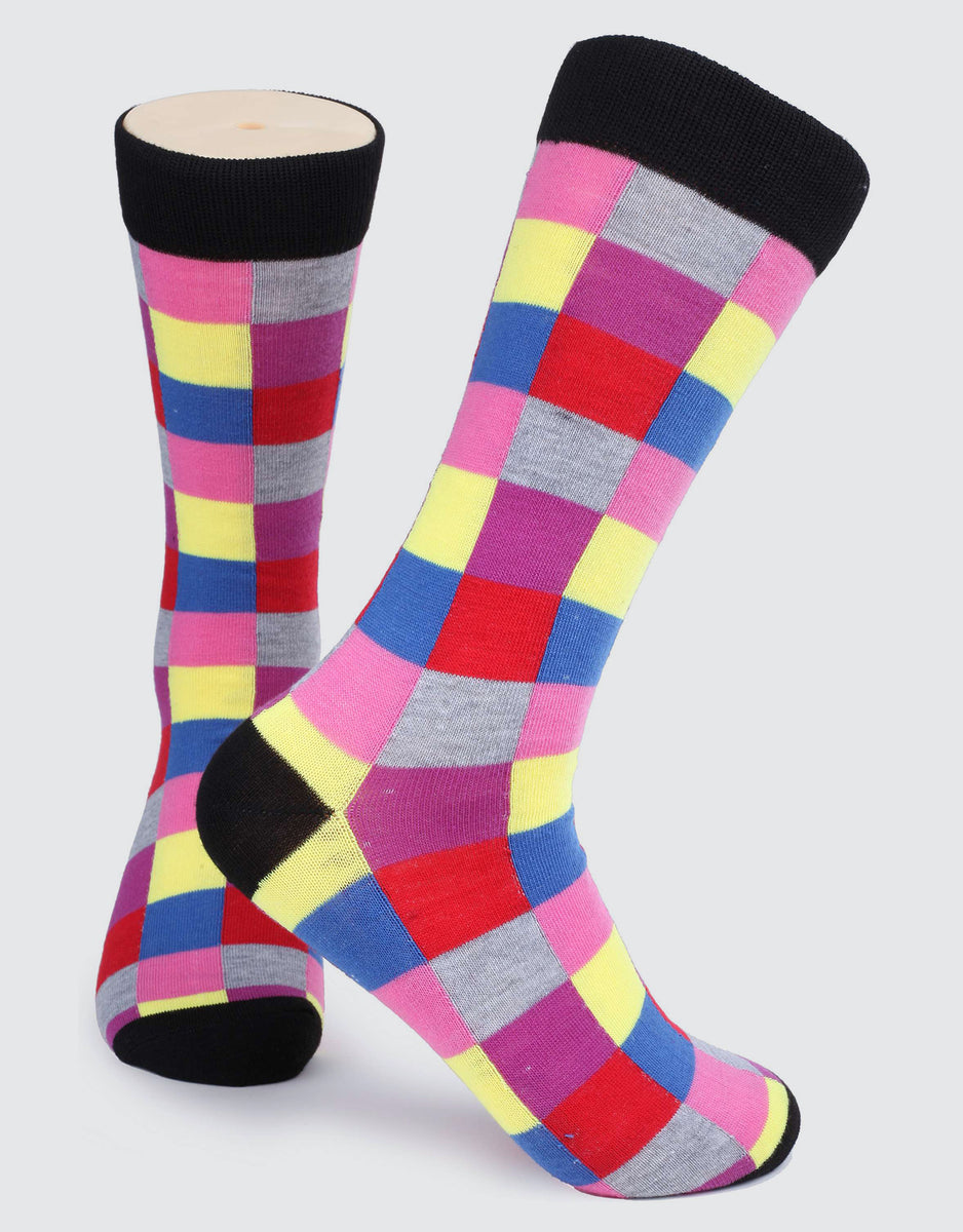 Men's Funky Colorful Dress Socks 12 Pack Mio Marino
