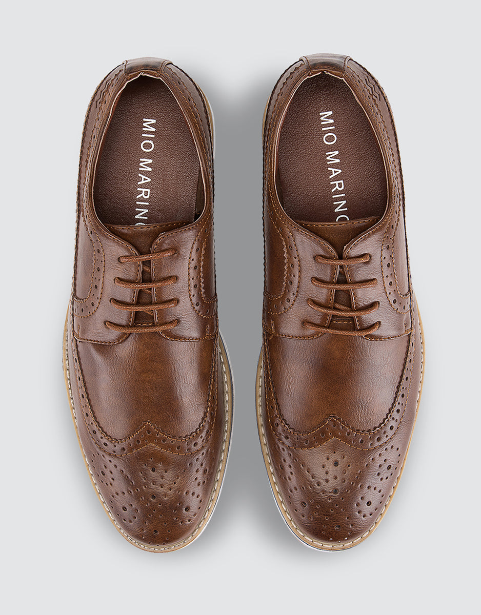 Men's Ornate Wingtip Oxford Shoes 13