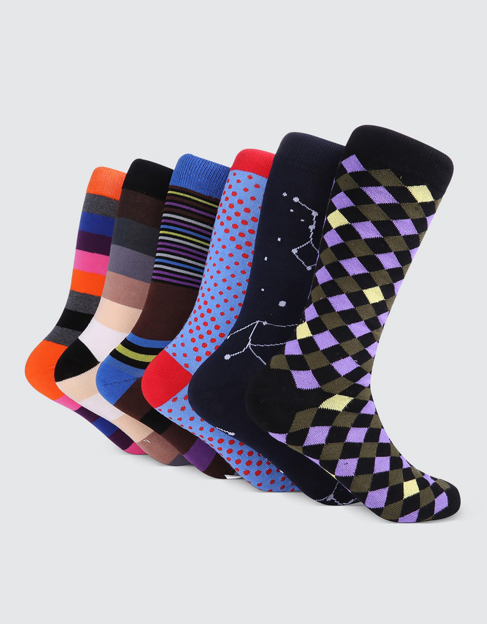 Men's Bold Designer Dress Socks 6 Pack– Mio Marino