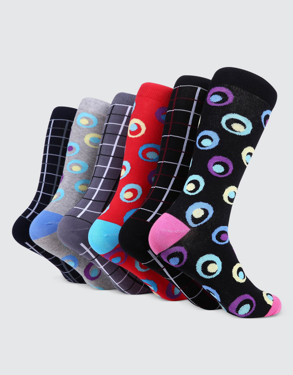 Men's Bold Designer Dress Socks 6 Pack Men's Bold Designer Dress Socks 6 Pack
