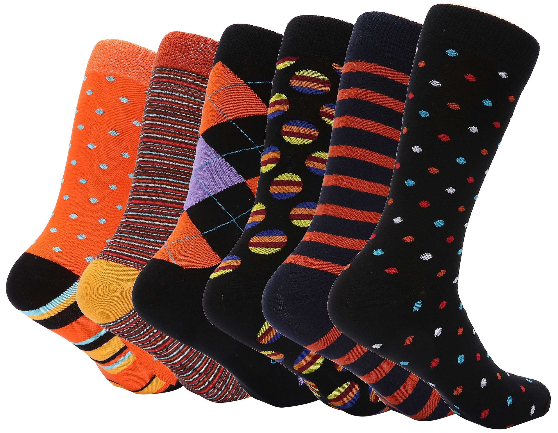 Men's Bold Designer Dress Socks 6 Pack– Mio Marino