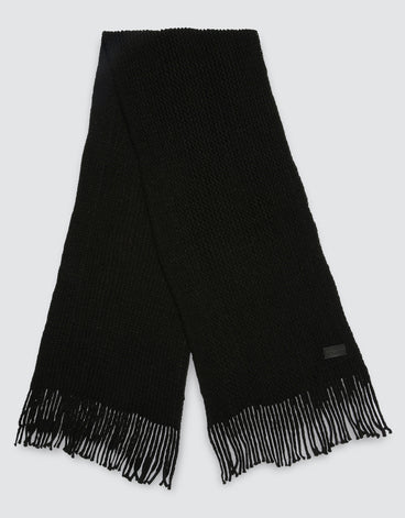 【関税込み】Fabio Scarf in Black Wool Mix 関税込み】Fabio Scarf in Black Wool Mix Monochrome Grand