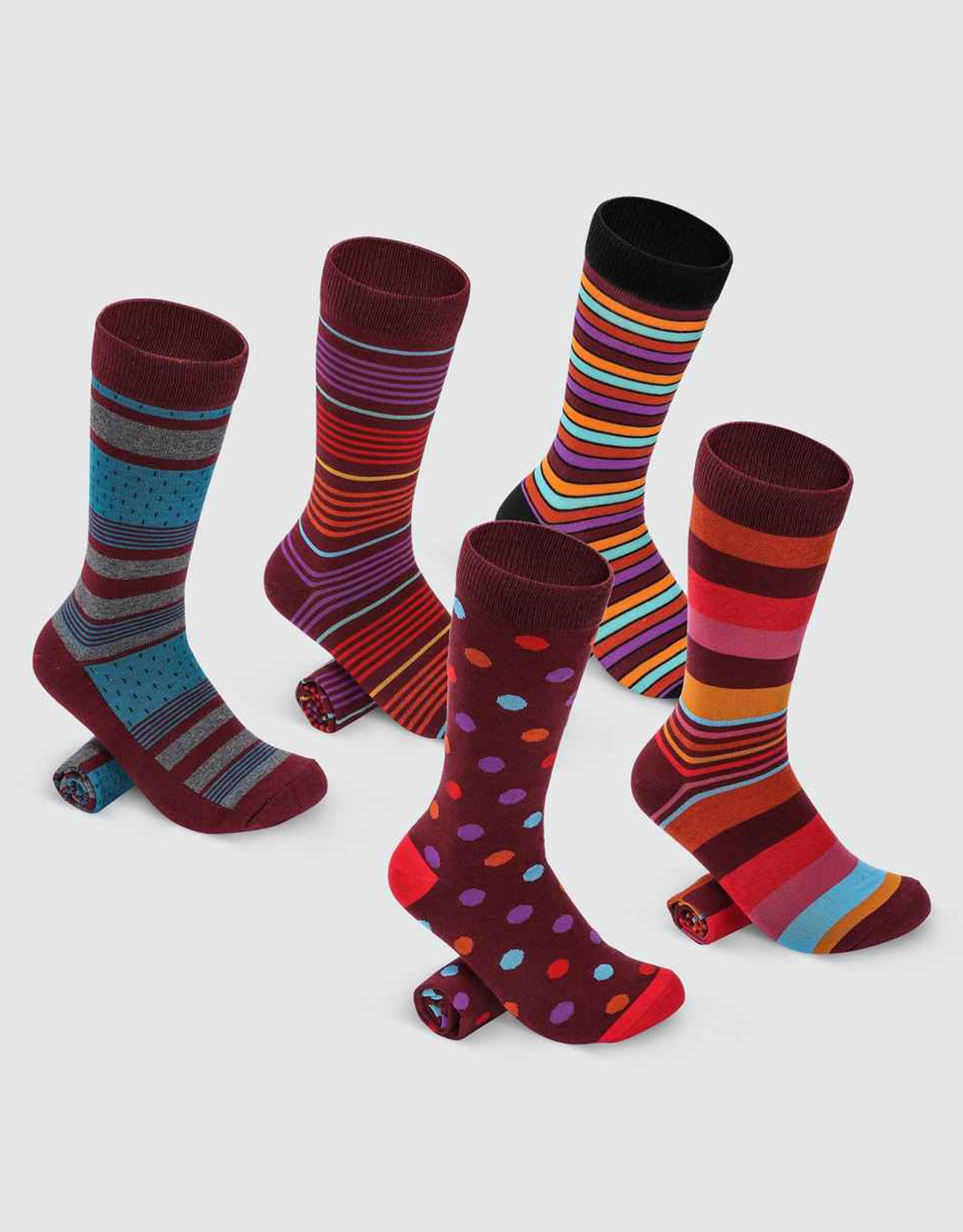 Men's Groovy Designer Dress Socks 5 Pack– Mio Marino