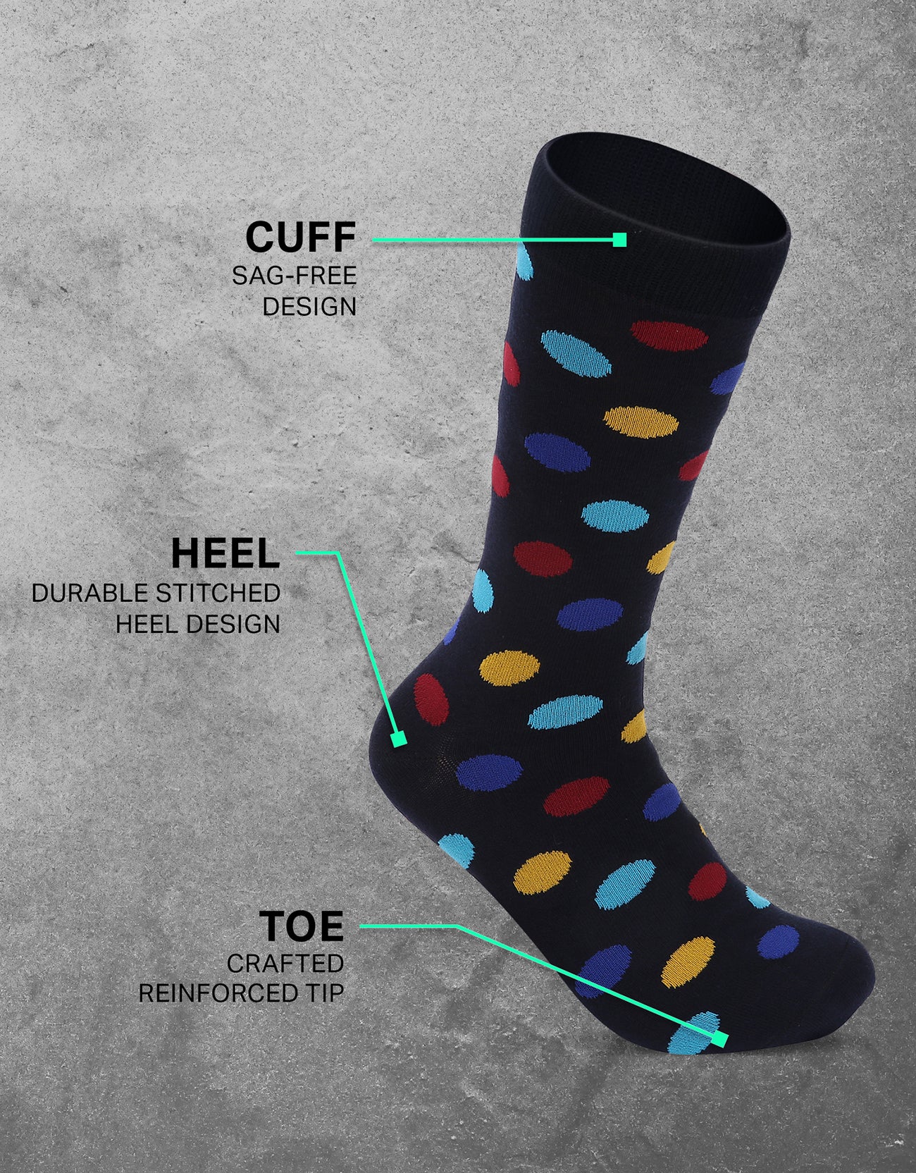 Men's Groovy Designer Dress Socks 5 Pack– Mio Marino