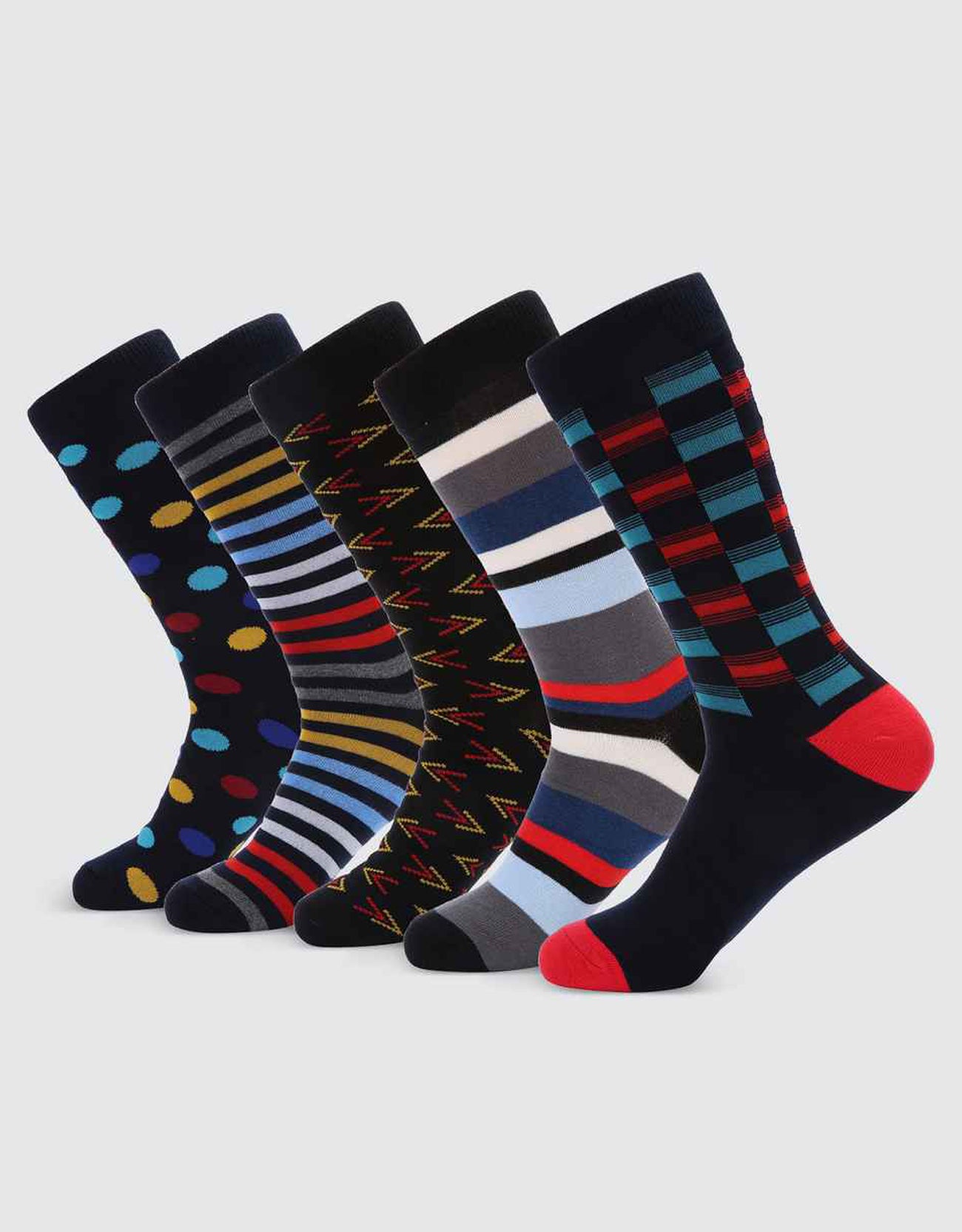 Men's Groovy Designer Dress Socks 5 Pack– Mio Marino