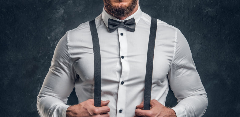 white bow tie and suspenders near me