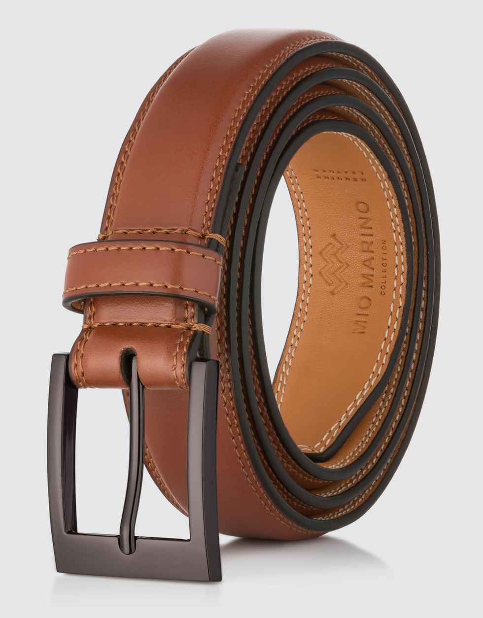 marino's men genuine leather dress belt Marino's Men Genuine Leather Dress Belt with Single Prong Buckle KUKU SHOP