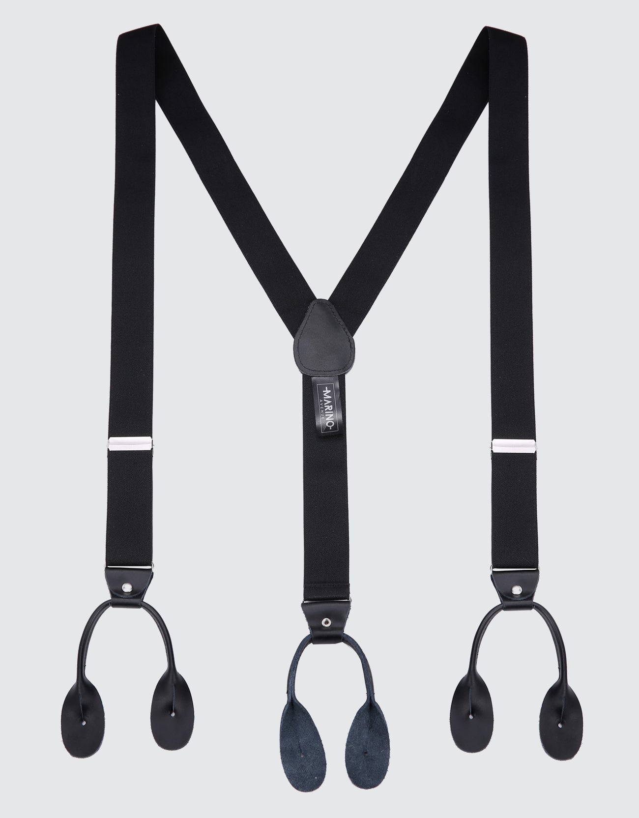 Men's Double Looped 1.25" Wide Suspender Bow Tie