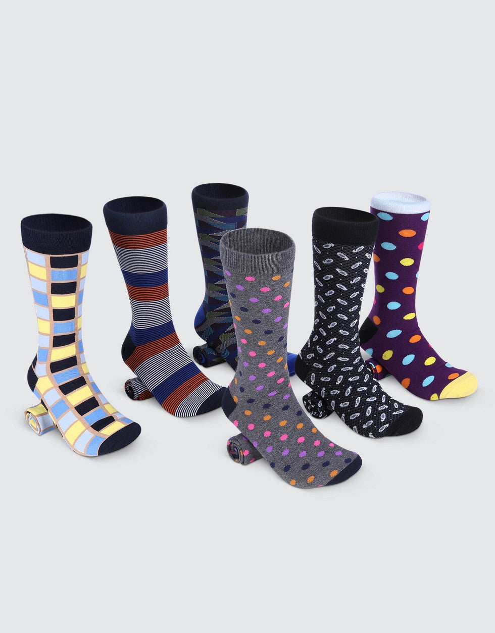 Men's Bold Designer Dress Socks 6 Pack– Mio Marino