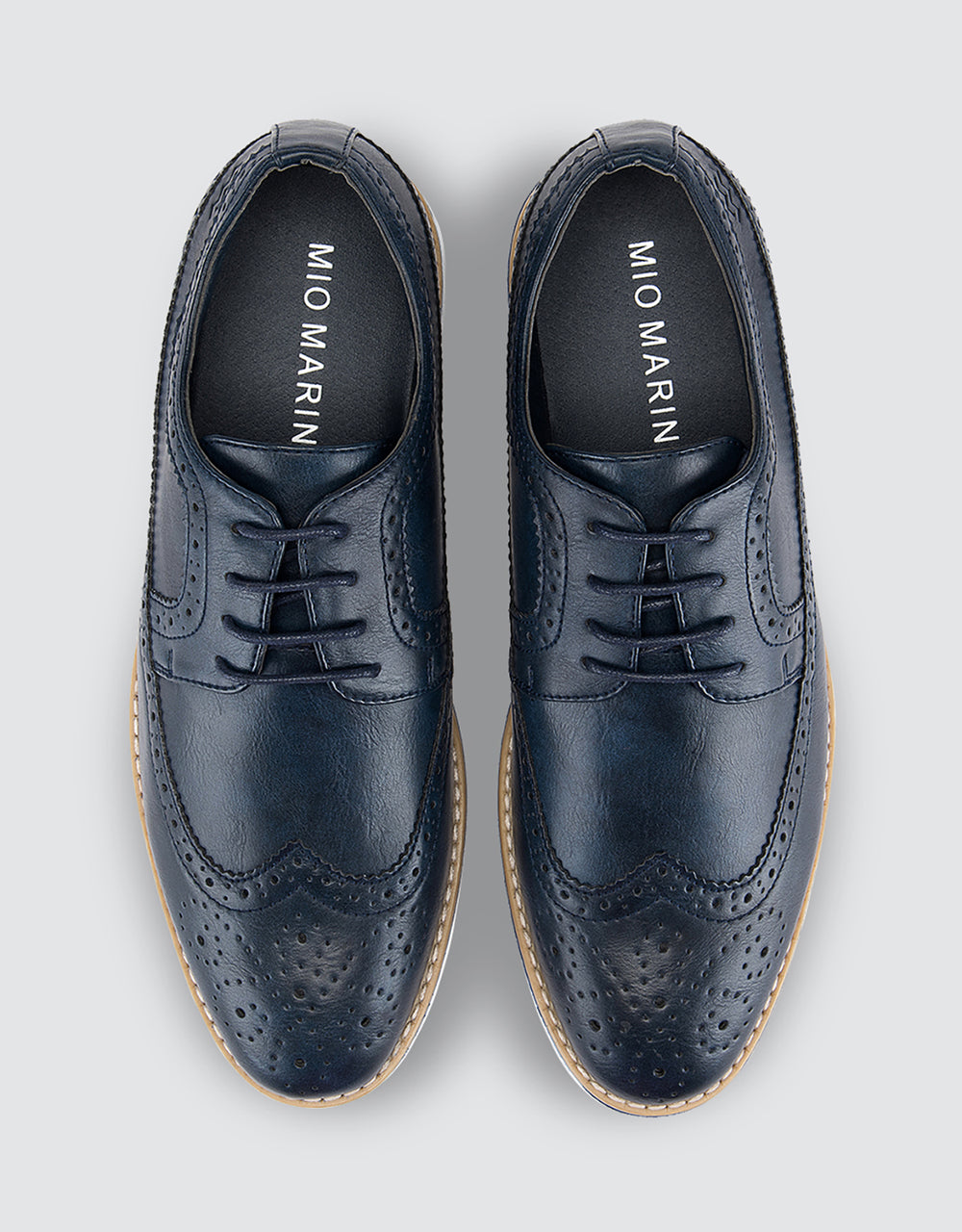 Ornate Wingtip Casual Oxford Shoes Deep Cobalt Mio Marino Ornate Wingtip Casual Oxford Shoes Deep Cobalt Mio Marino