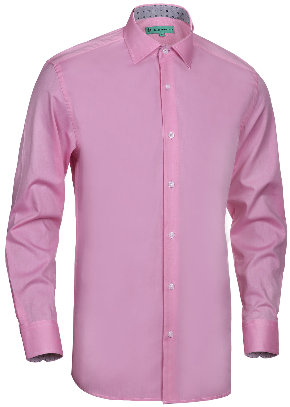 Mio Marino - Men's Oxford Slim Fit Shirt - Pink, Size: S Mio Marino - Men's Oxford Slim Fit Shirt - Pink, Size: S