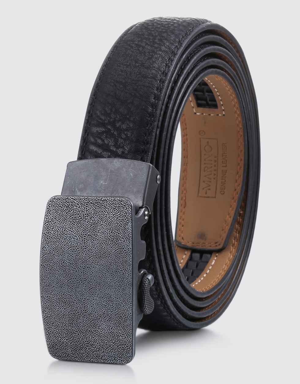 Mio Marino Men's Particle Pattern Ratchet Belt in Deep Charcoal Adjustable from 28" to 44" Mio Marino Men's Particle Pattern Ratchet Belt in Deep Charcoal Adjustable from 28" to 44"