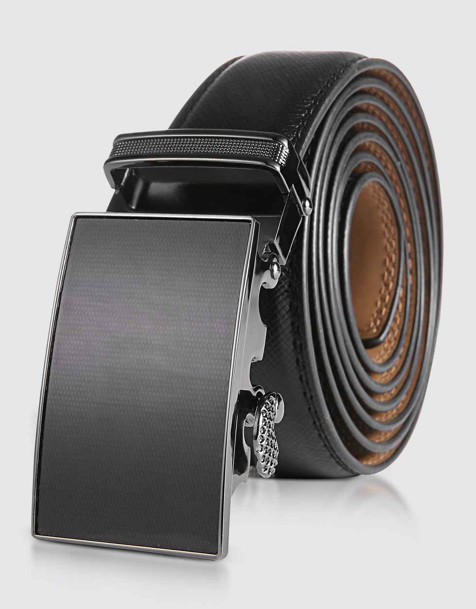 Commanding Buckle Ratchet Belt-Deep Charcoal– Mio Marino