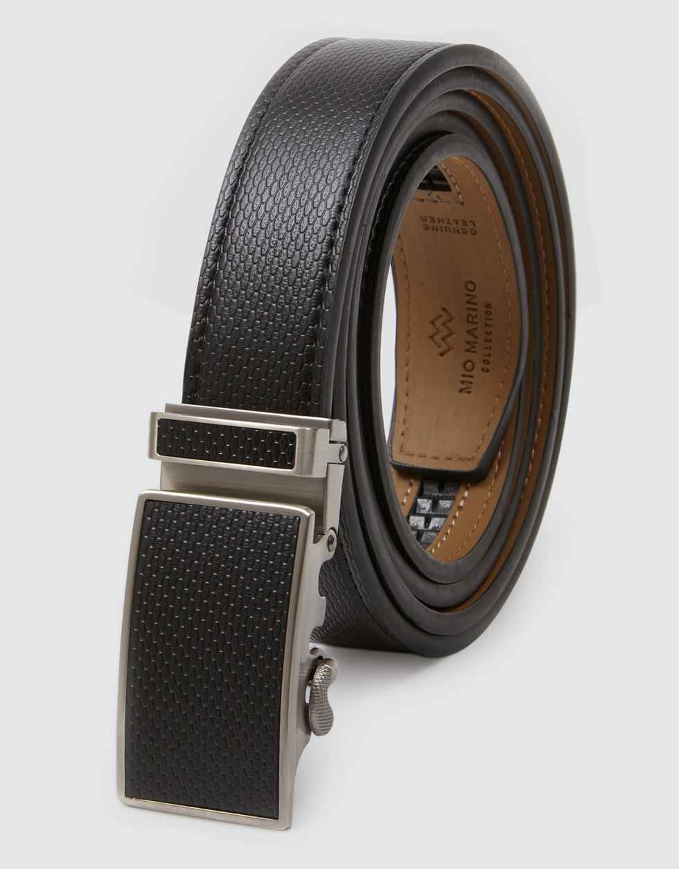 Mio Marino Men's Netted Leather Ratchet Belt Mio Marino Men's Netted Leather Ratchet Belt