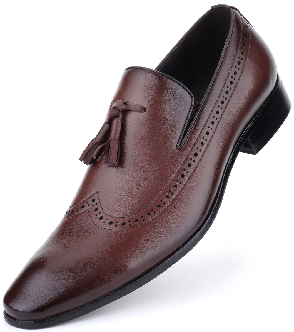 Mio Marino Mens Leather Tassel Dress Shoes, Men's, Size: 7, Brown Mio Marino Mens Leather Tassel Dress Shoes, Men's, Size: 7, Brown